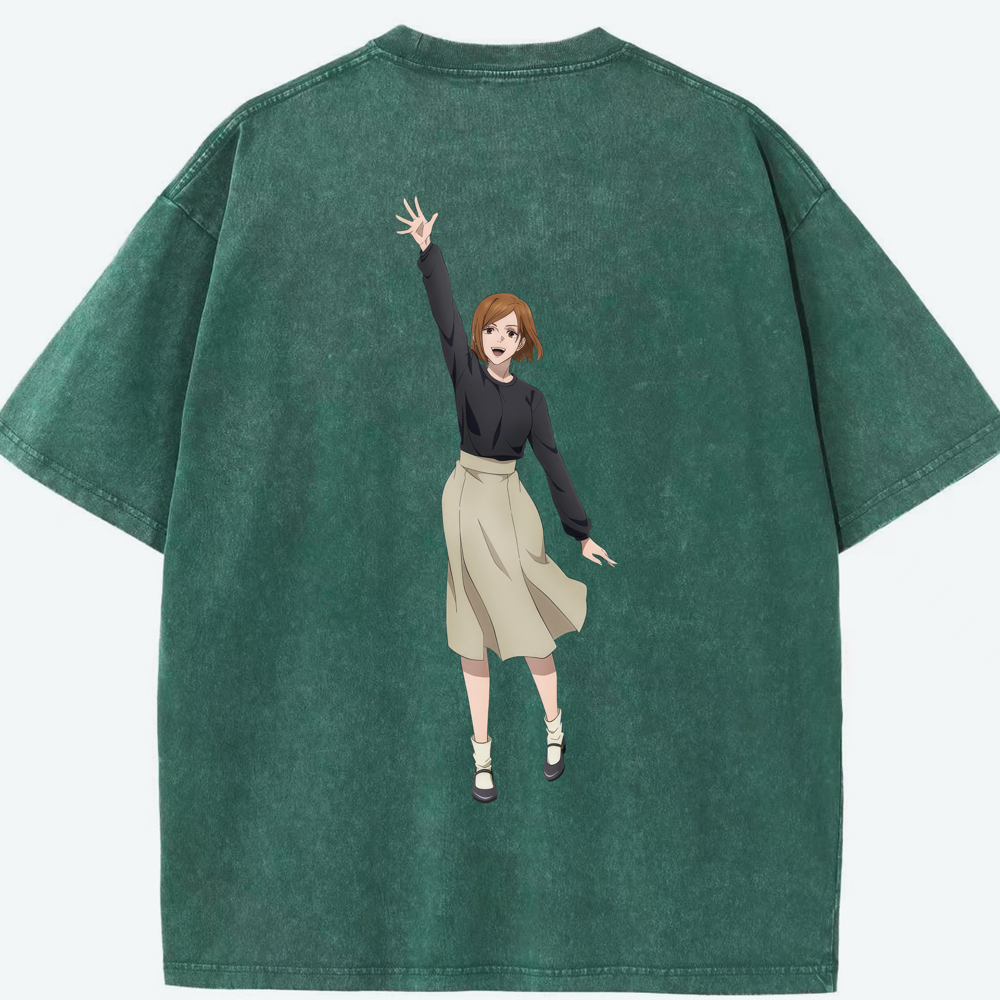 （画像用） 呪術廻戦 Jujutsu Kaisen 綿100% ヴィンテージ風 半袖Tシャツ（背面プリント）